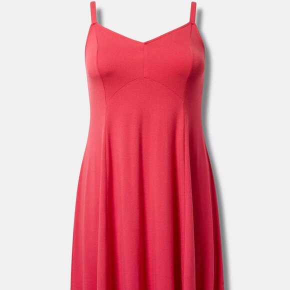 ❤NWT VINTAGE TORRID MINI TANK DRESS - VIVA MAGENTA RED - SUPER SOFT - PLUS SIZE - Picture 10 of 12